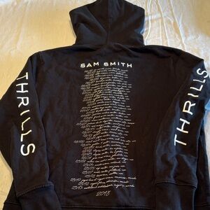 Sam Smith '2018 “ Thrills' “ Tour Zip-Up Black Hoodie , S , $30